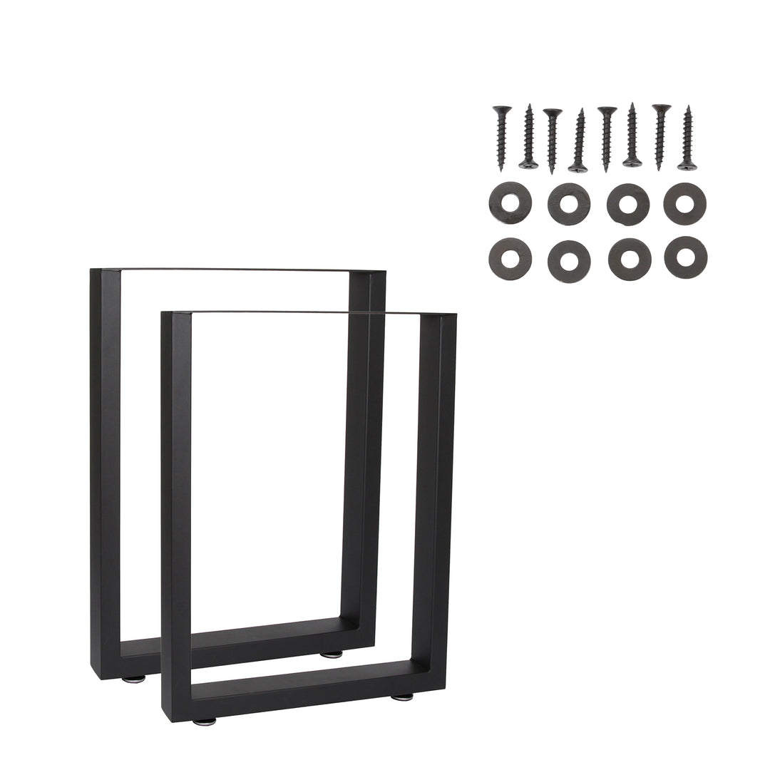 Set of 2 Steel Square Shape Table Desk Bench Legs 72cm