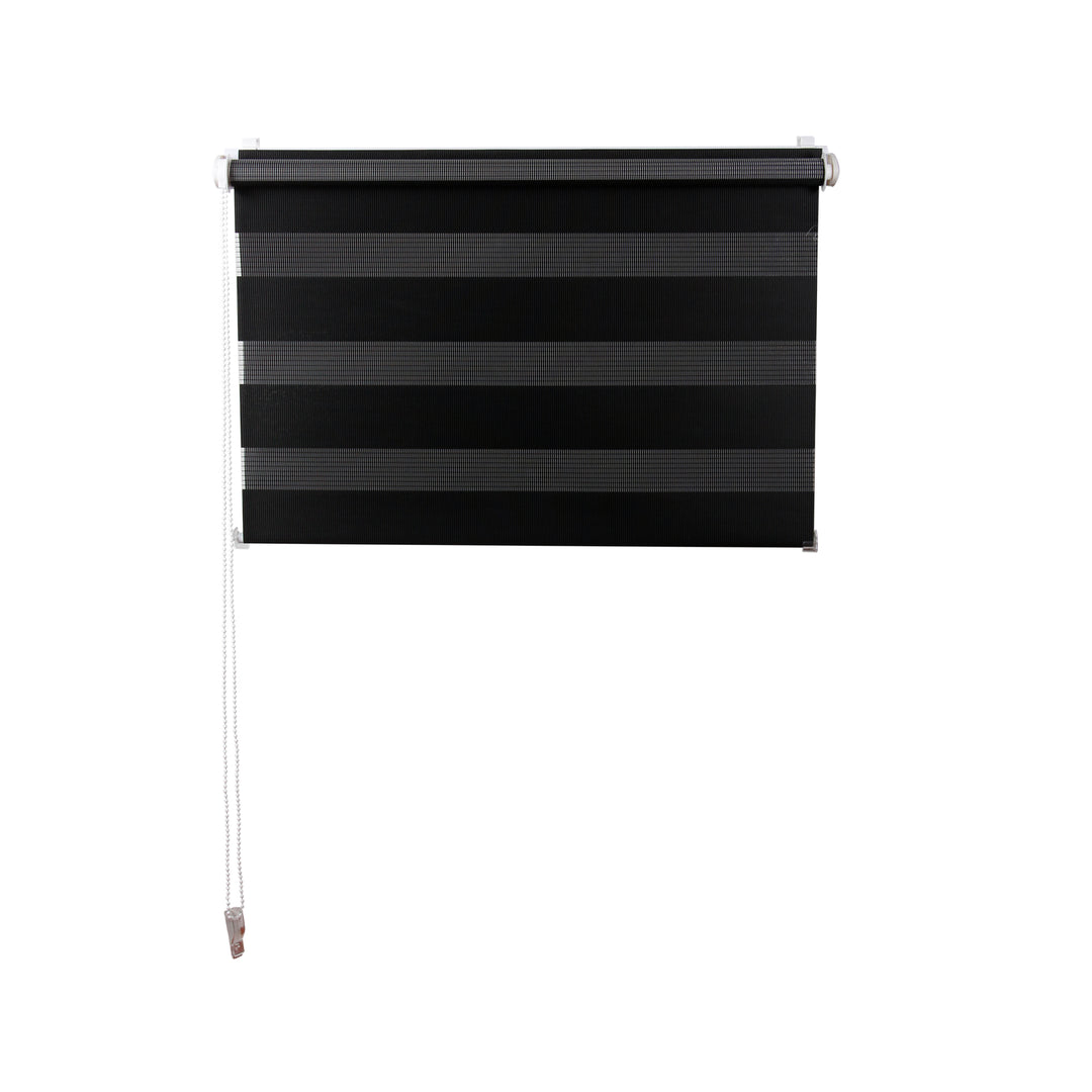 Zebra Roller Shades Blind Curtain Black 80x150cm
