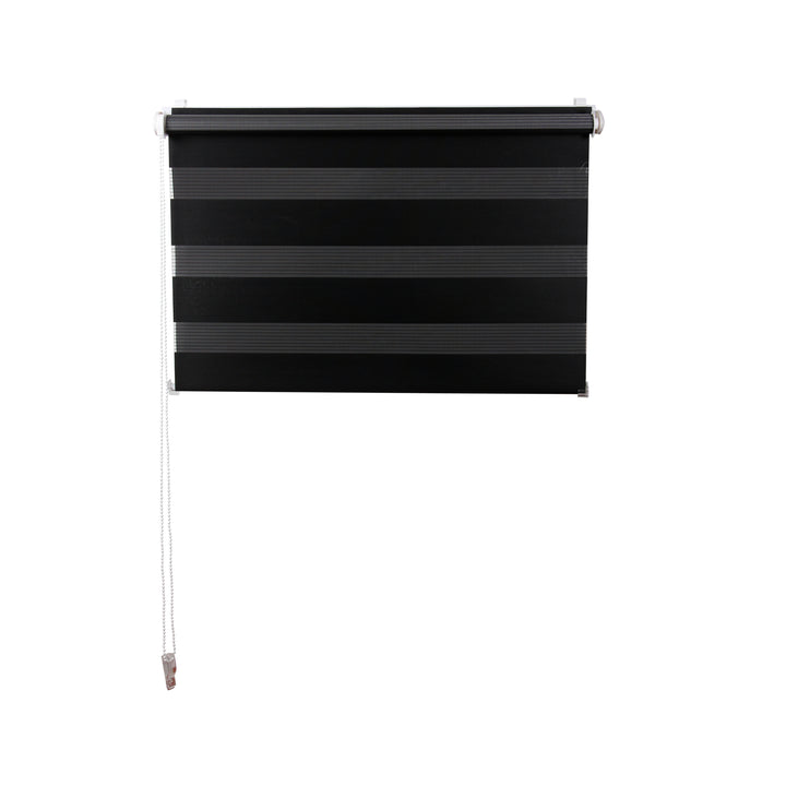 Zebra Roller Shades Blind Curtain Black 80x150cm