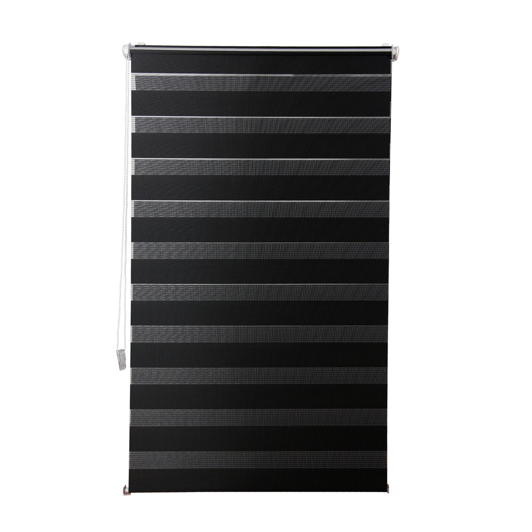 Zebra Roller Shades Blind Curtain Black 80x150cm