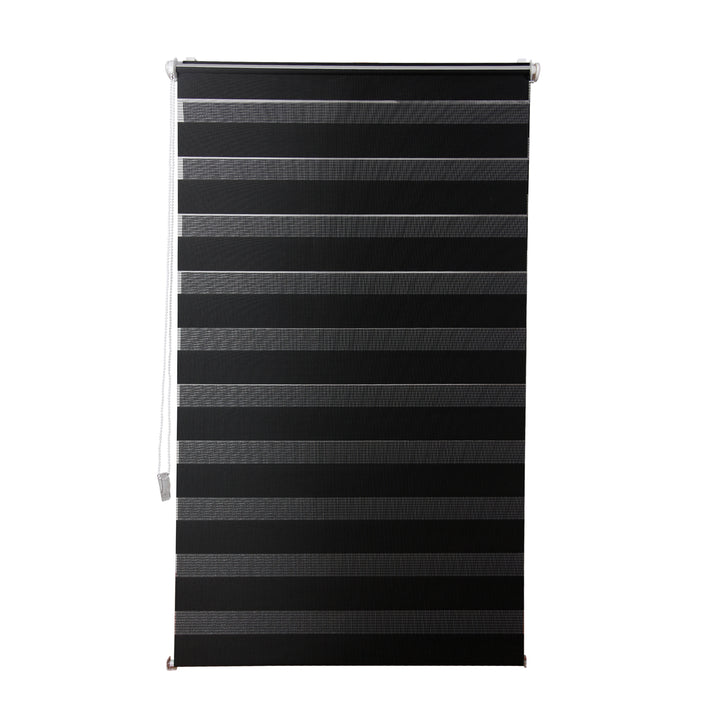 Zebra Roller Shades Blind Curtain Black 80x150cm
