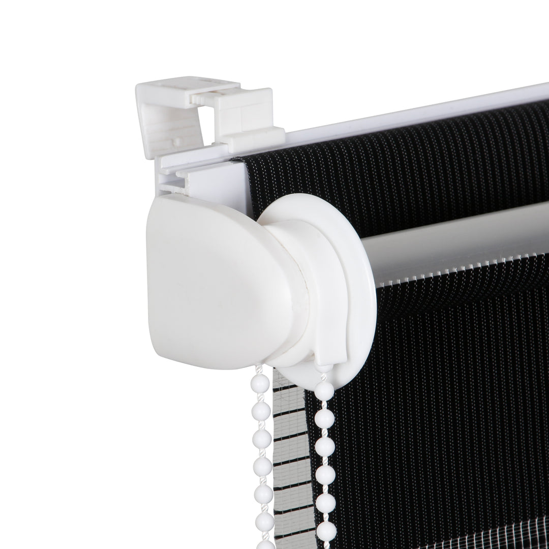 Zebra Roller Shades Blind Curtain Black 80x150cm