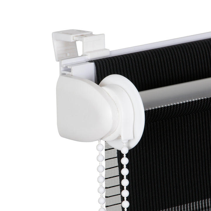 Zebra Roller Shades Blind Curtain Black 80x150cm