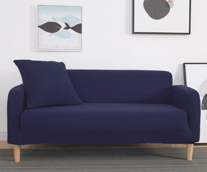 High Stretch Sofa Couch Slipcover Two Seat-Blue