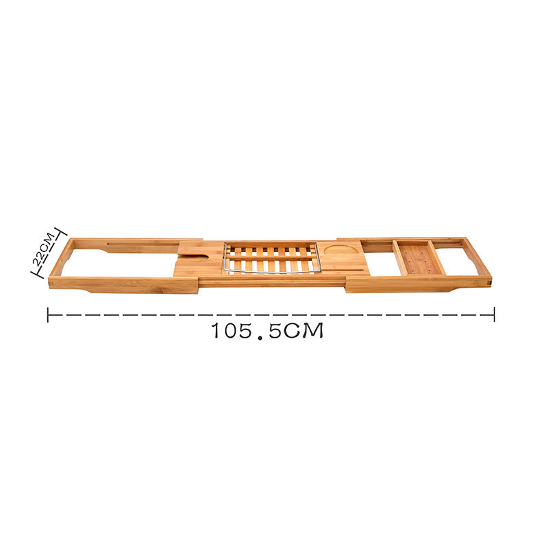Bamboo Bathtub Caddy Tray with Extending Sides