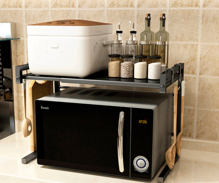 2-Tier Expandable Kitchen Microwave Oven Rack