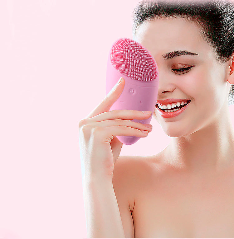 Sonic Silicone Scrubber Facial Cleansing Brush