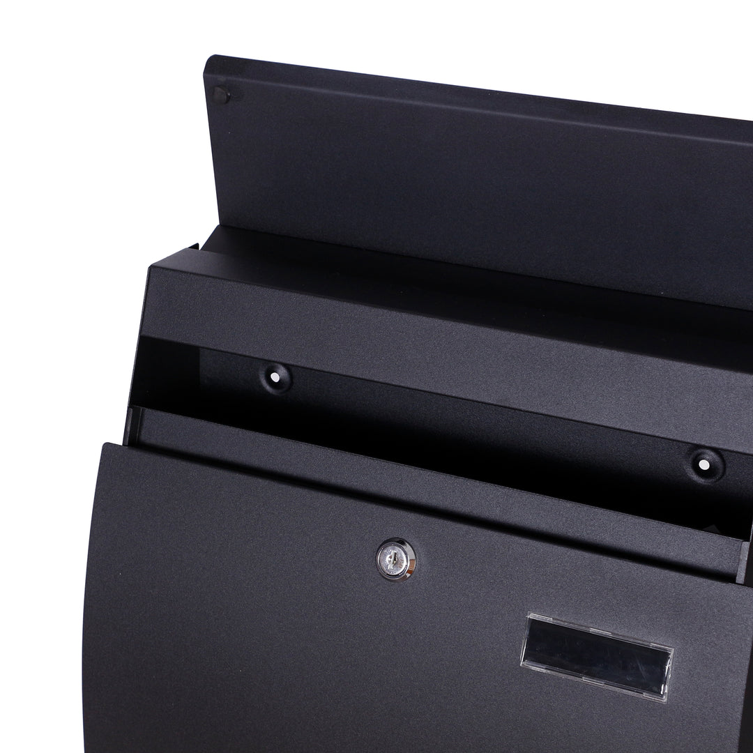 Wall Mounted Vertical Locking Drop Mail Box Arched