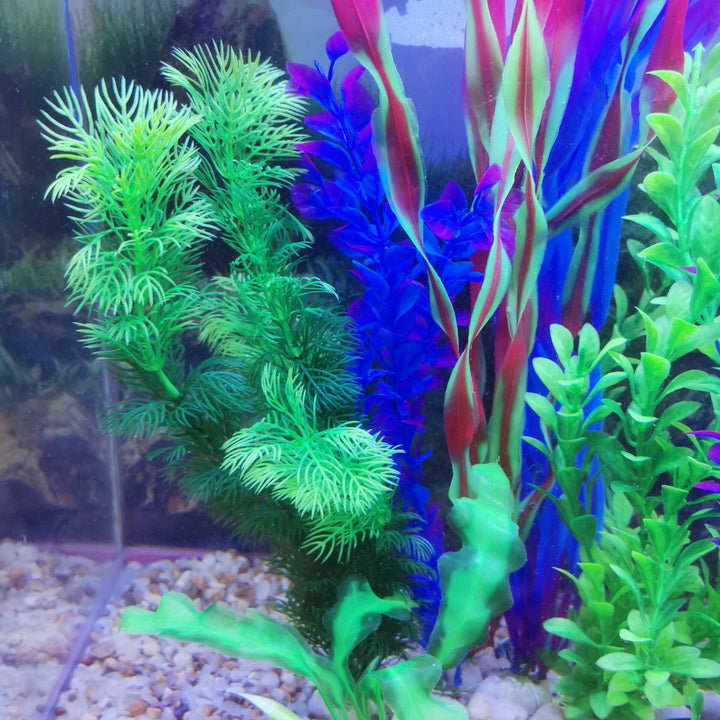 10pcs Aquarium Simulation Plastic Seaweed Decor Set
