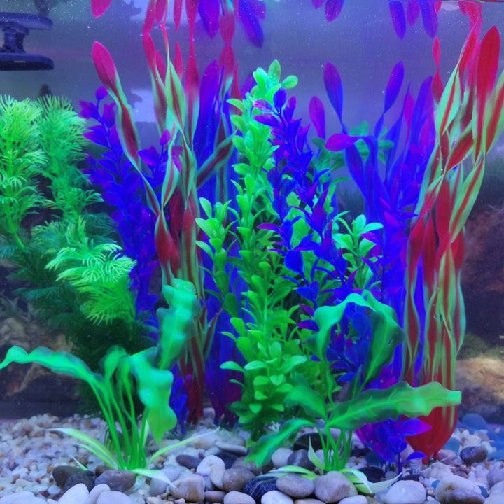 10pcs Aquarium Simulation Plastic Seaweed Decor Set