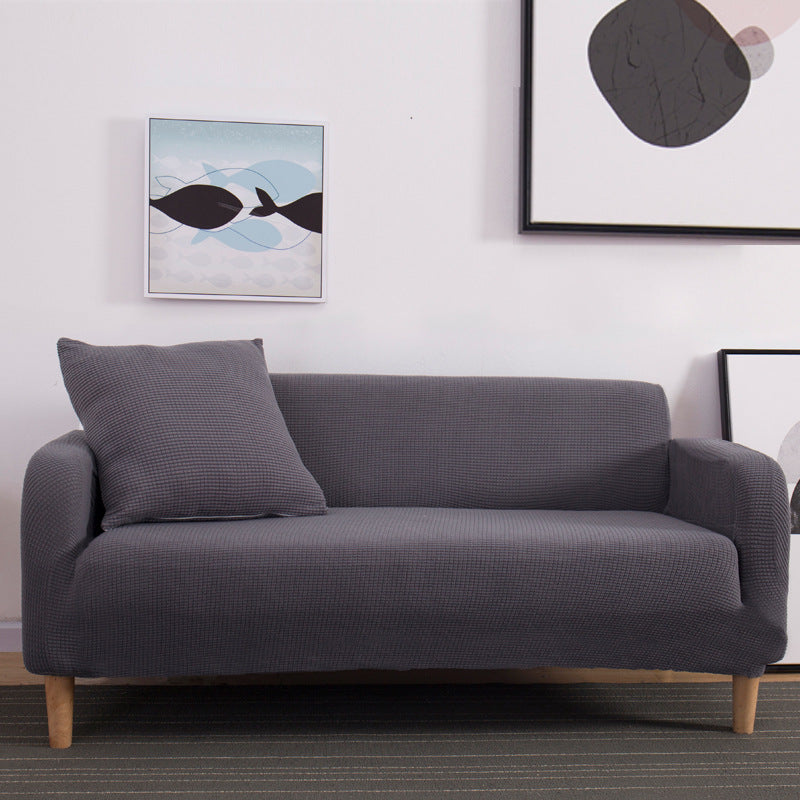 High Stretch Sofa Couch Slipcover Three Seat-Gray