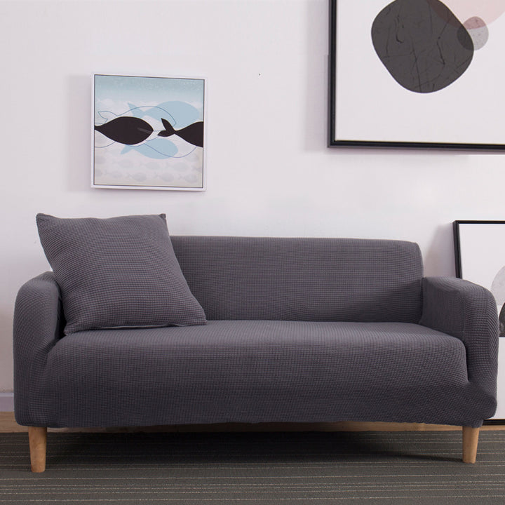 High Stretch Sofa Couch Slipcover Three Seat-Gray