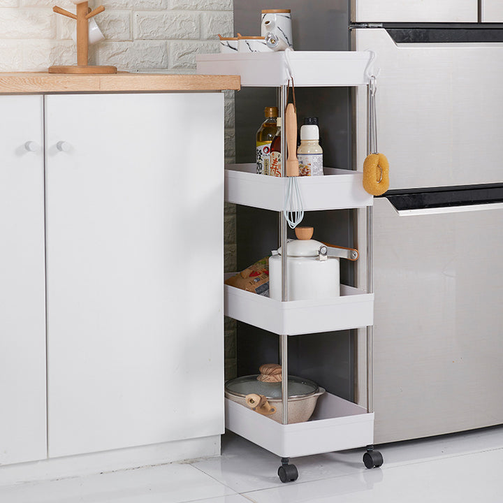 4 Tiers Gap Storage Organizer Rack Shelf with Wheels