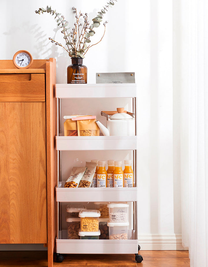 4 Tiers Gap Storage Organizer Rack Shelf with Wheels
