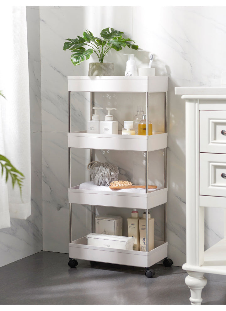 4 Tiers Gap Storage Organizer Rack Shelf with Wheels