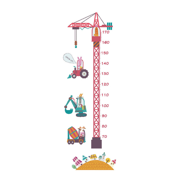 Tower Crane Height Kids Wall Sticker