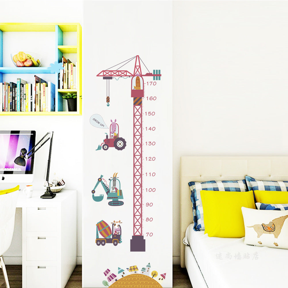 Tower Crane Height Kids Wall Sticker