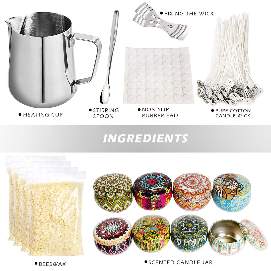 66pcs Beeswax Candle Making Kit Pigment Set