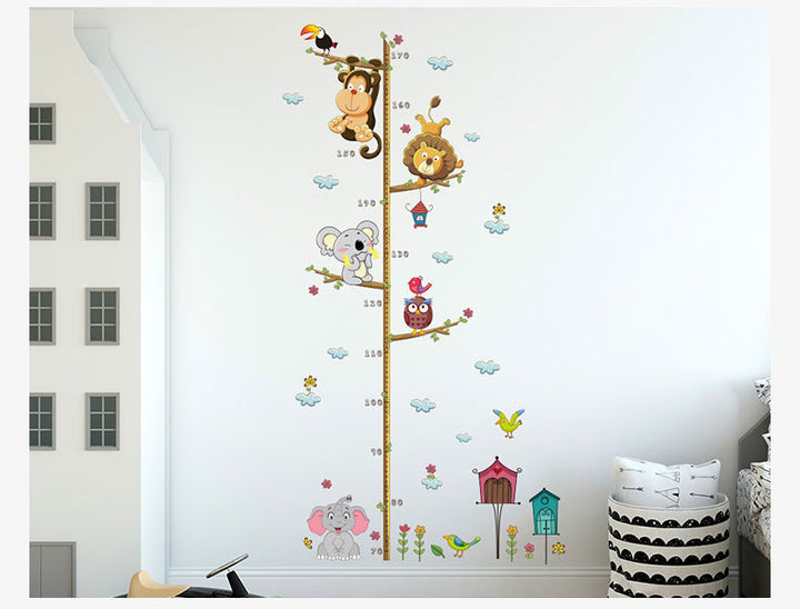Animal Tree Height Kids Wall Sticker