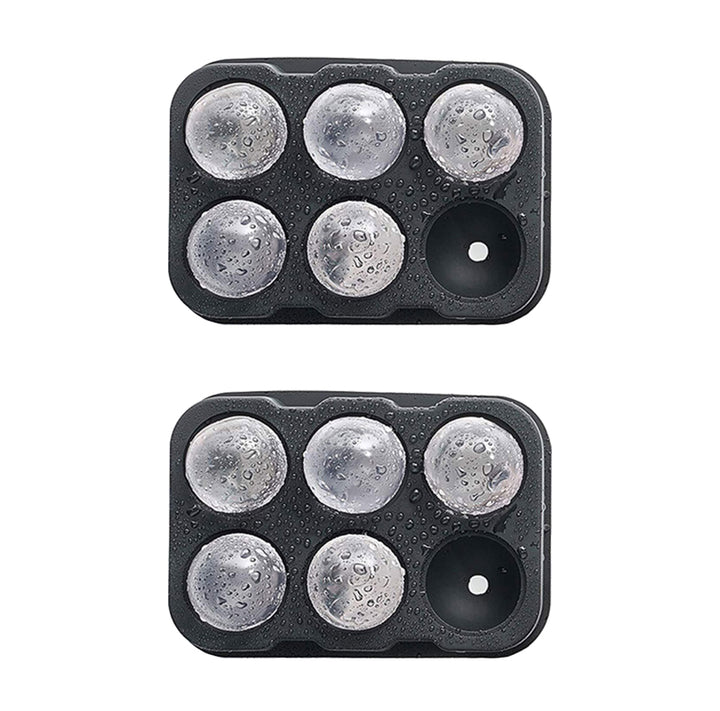 Silicone 6 Ball Ice Molds  2Pack