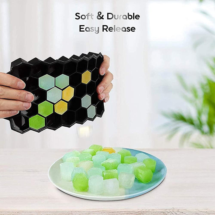 Silicone 37 Beehive Ice Cube Molds 2 Pack