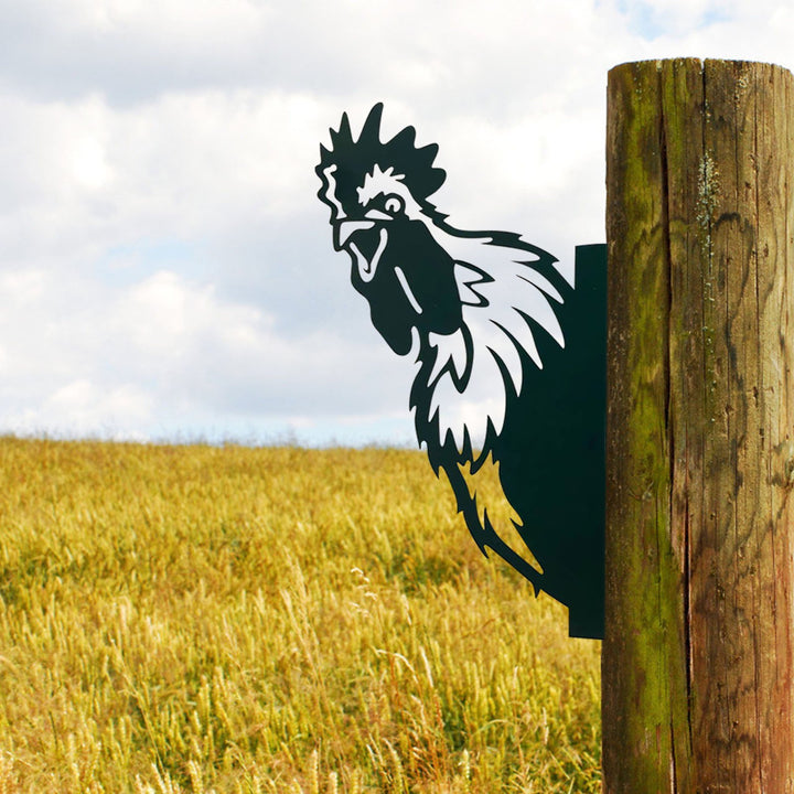 Funny Farm Metal Art Outdoor Decor Chicken