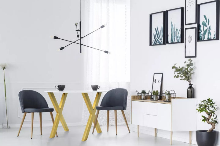 Set of 2 Steel X Shape DIY Table Bench Legs 72cm-Gold