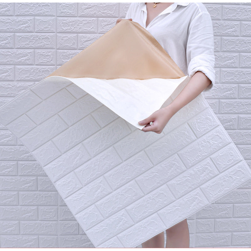 5Pcs 3D Brick Self Adhesive Wallpaper Panels 70X75CM-Marble