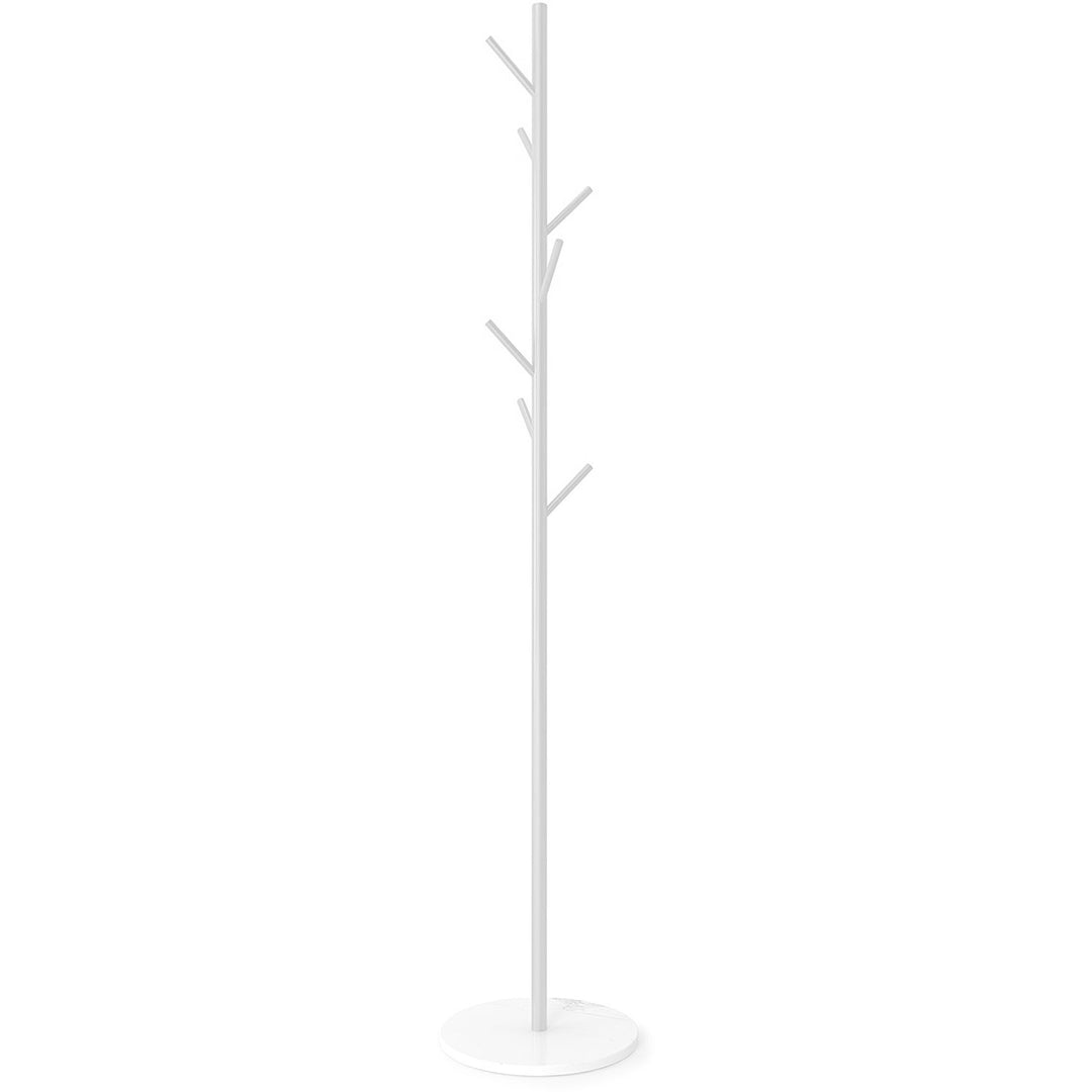 Metal Coat Rack with Stable Marble Base-Withe