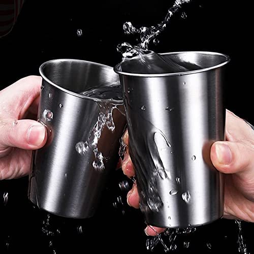 5Pack Stainless Steel Pint Cups Shatterproof Cup