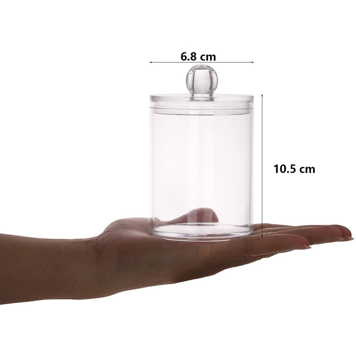 Acrylic Cotton Swab Ball Pad Holder Container 3 Pack