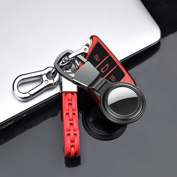 AirTag Magnetic Alloy Metal AirTag Protective Case-Purple
