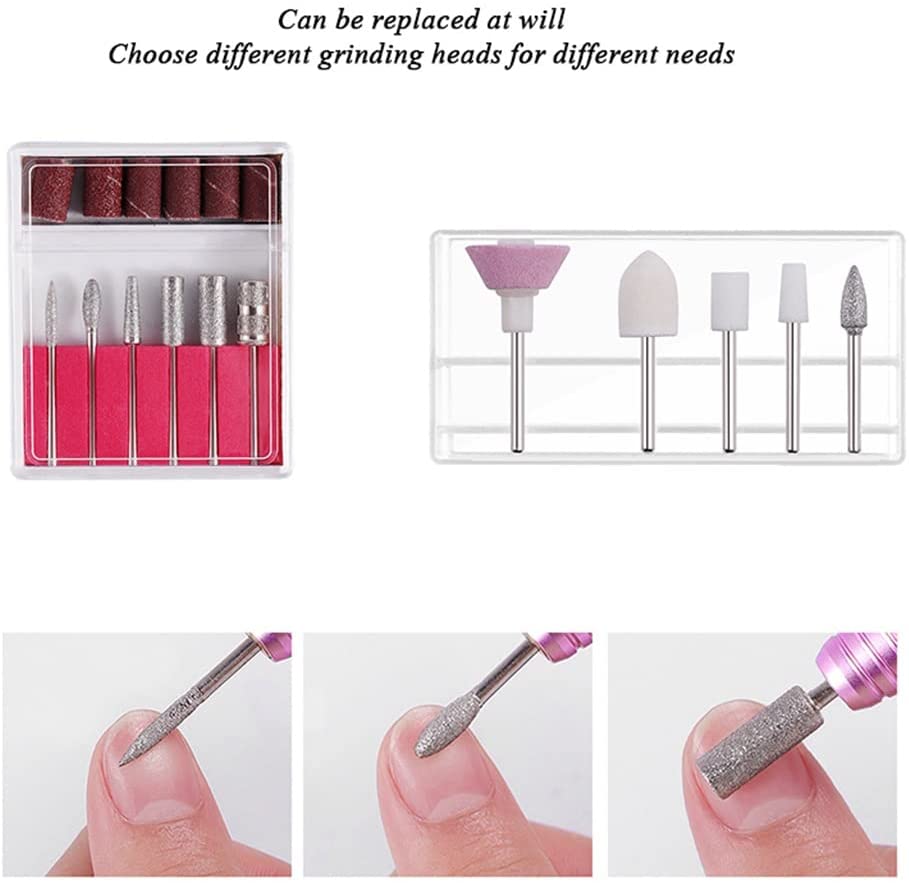 Professional USB Electric Nail Polisher with 11 Pcs Drill Bit  Sliver
