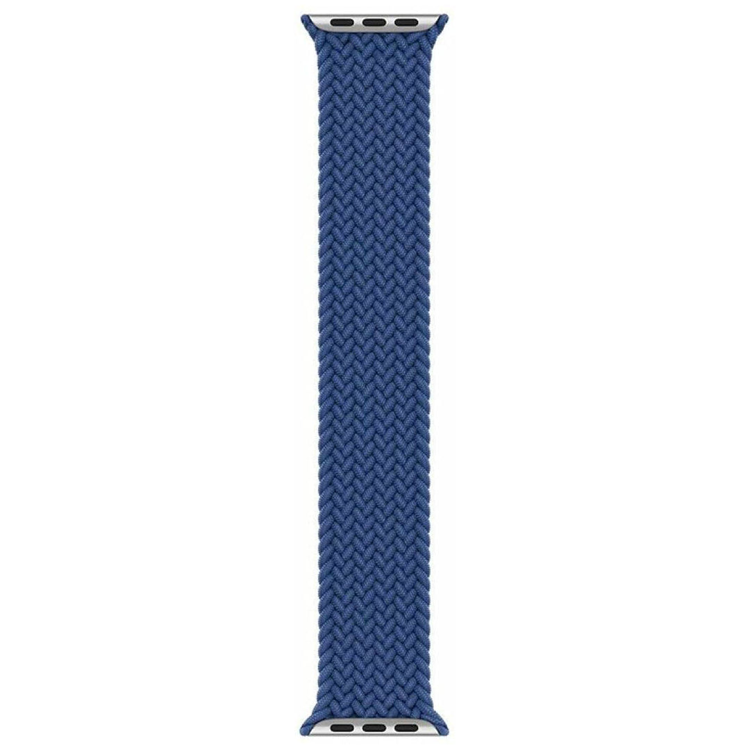 Solo Loop Bands Compatible With Apple Watch Band for 38MM 40MM 41MM L-Blue