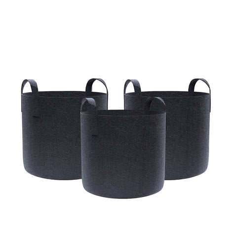 3 Pack Garden Plant Fabric Grow Bags 55L