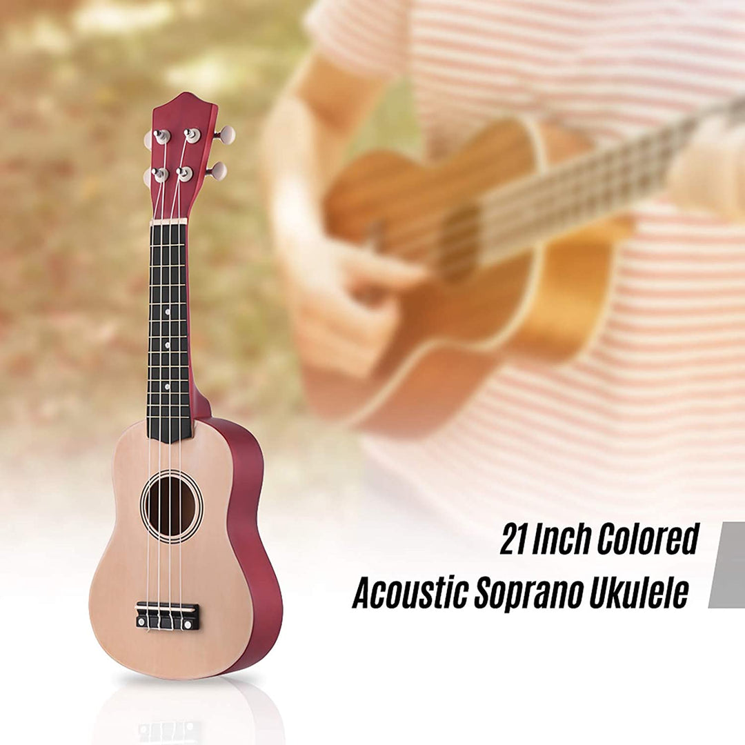 21 inch Ukulele Basswood Acoustic Mini Guitar-Natural