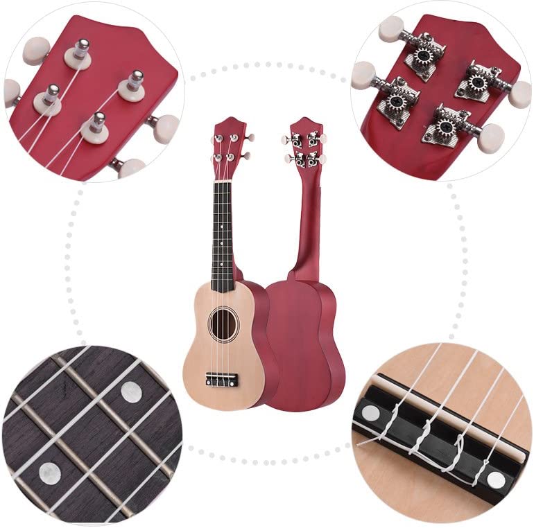 21 inch Ukulele Basswood Acoustic Mini Guitar-Black