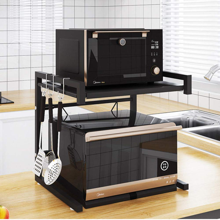 2-Tier Expandable Kitchen Microwave Oven Rack