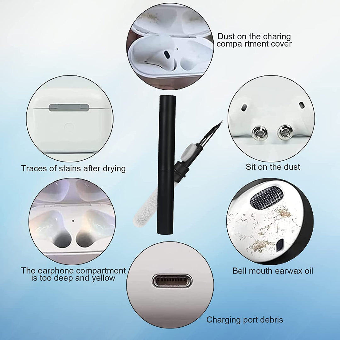 2 Pack Bluetooth Earbuds Cleaning Tool-Black