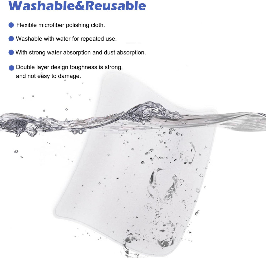 Microfiber Polishing Cleaning Nonabrasive Cloth 2Pack