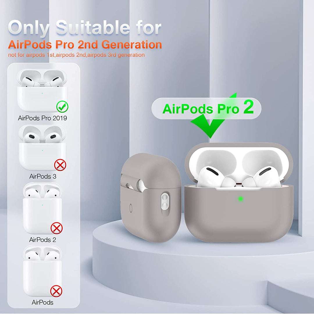 4Pack AirPods Pro 2 Case with Lanyard(Black Grey Blue White)