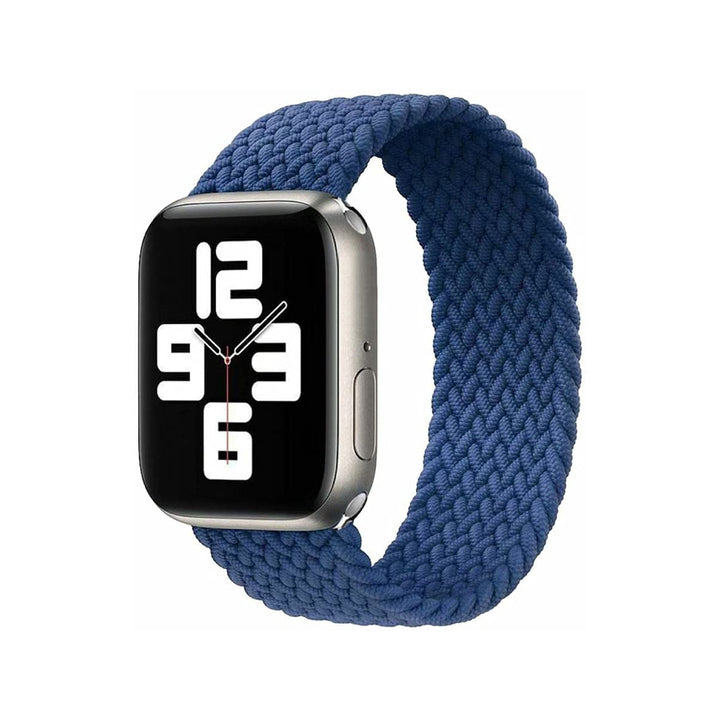 Solo Loop Bands Compatible With Apple Watch Band for 38MM 40MM 41MM L-Blue