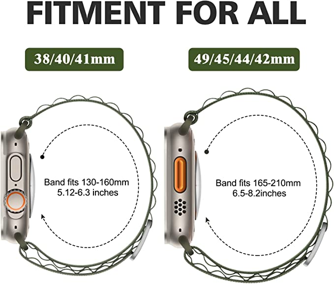 Ocean Band Strap Compatible With Apple Watch 41MM 40MM 38MM-Black