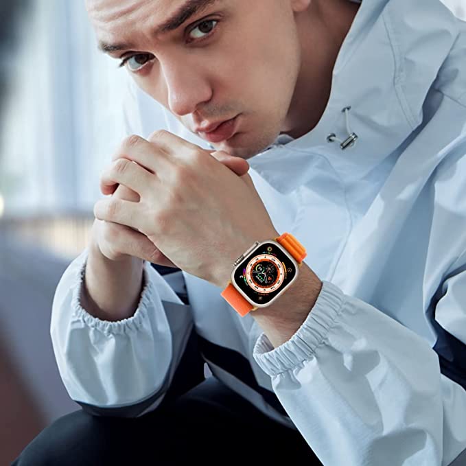 Alpine Band Strap Compatible With Apple Watch 42MM 44MM 45MM 49MM-Orange