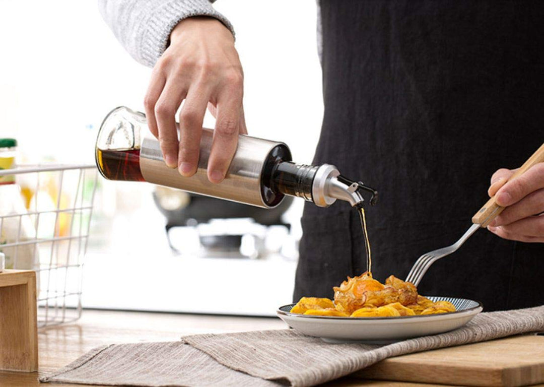 300ml Stainless Steel Drip-Free Vinegar Oil Soy Sauce Bottle