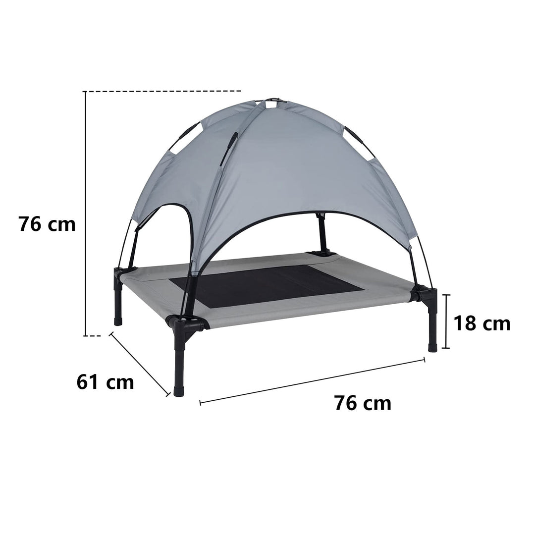 Elevated Outdoor Dog Bed with Canopy-M
