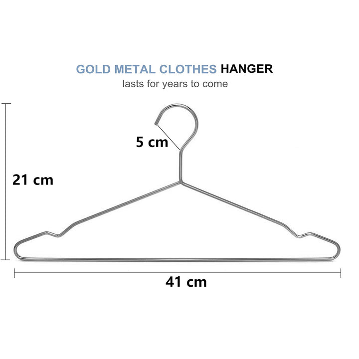 5 Pack Heavy Duty Aluminum Alloy Coat Hangers-Sliver