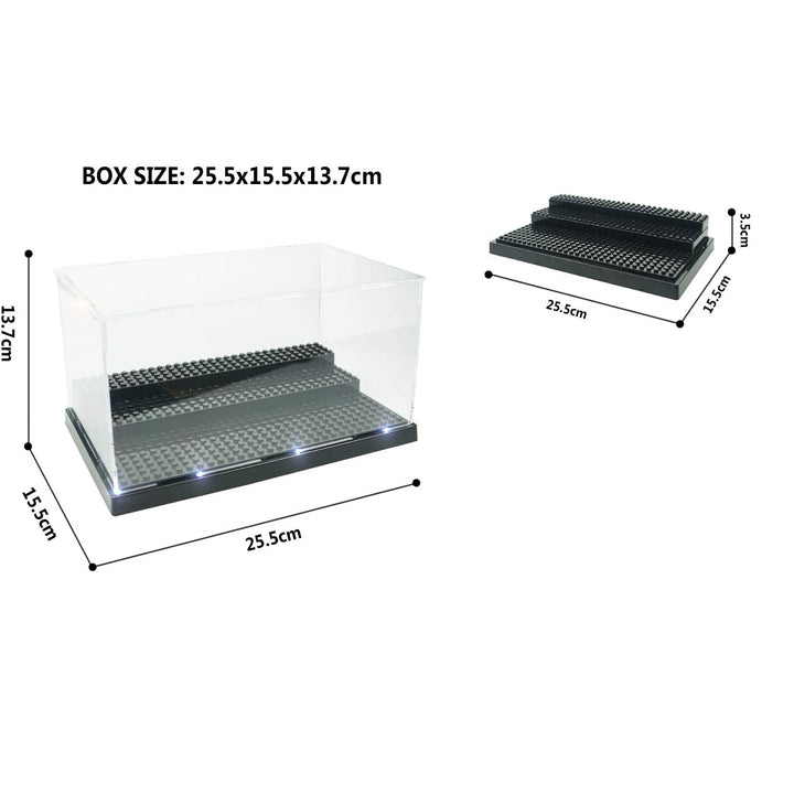 Minifigure Action Figures Blocks Display Case-Gray