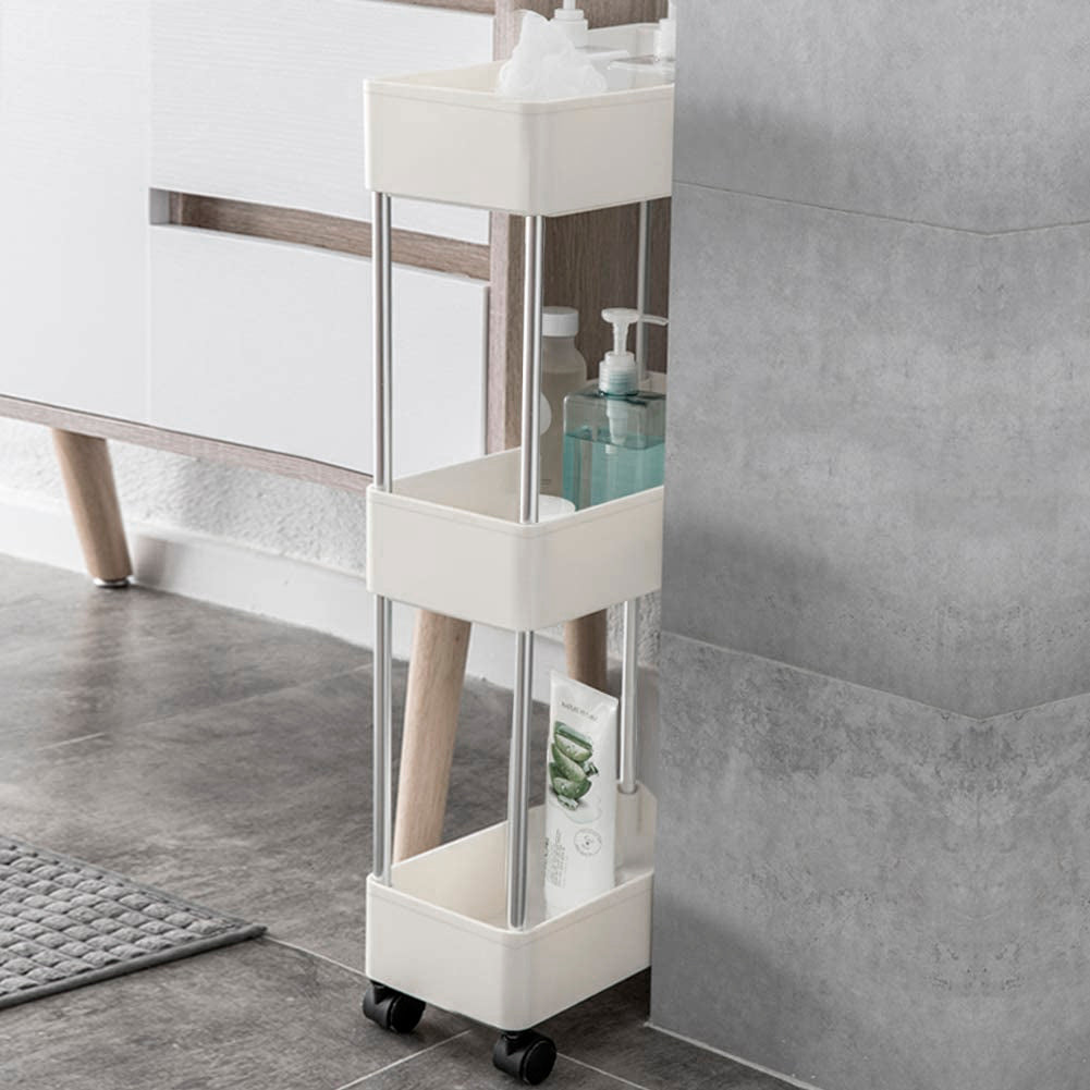 3 Tiers Gap Storage Organizer Rack Shelf with Wheels