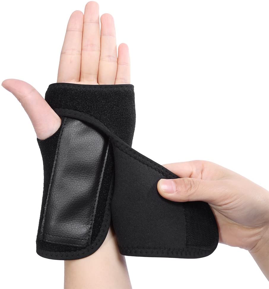Wrist Splint Support Palm Protector with Metal Panel-Left